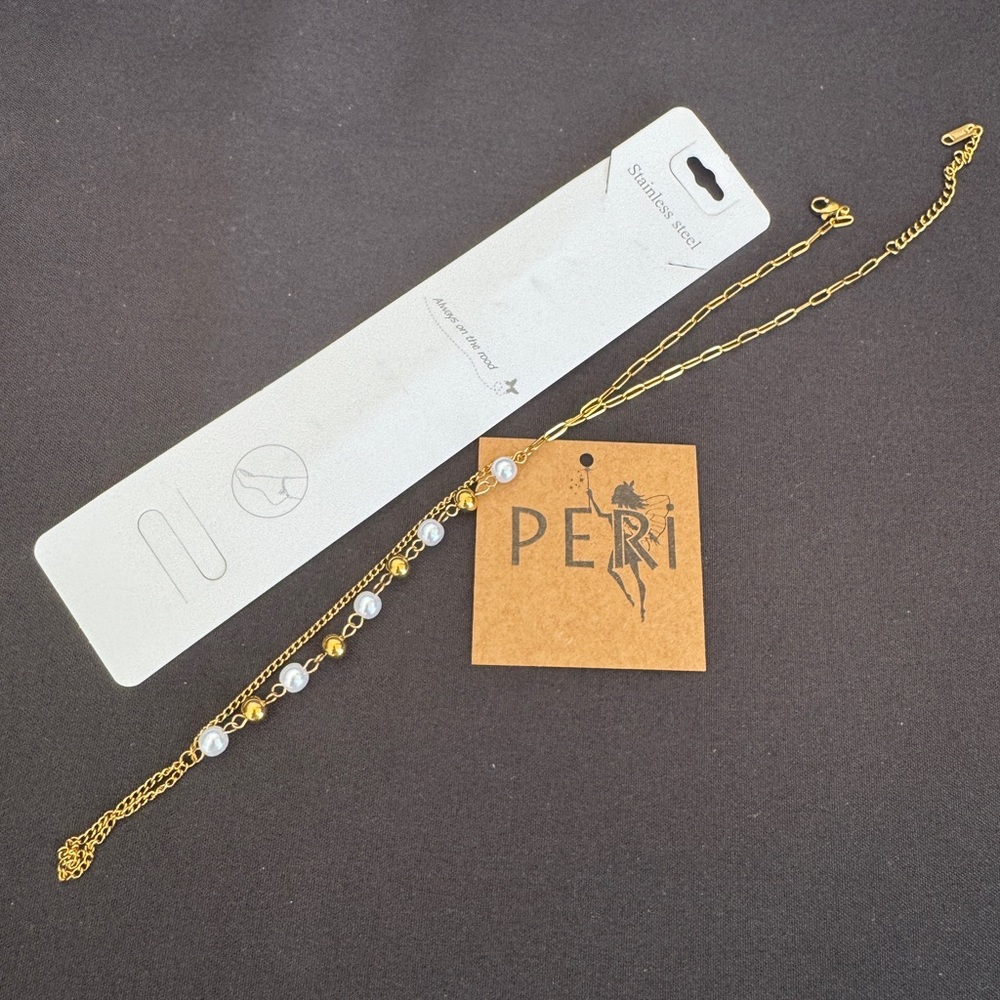 PERI’S Stainless Steel Gold Anklet